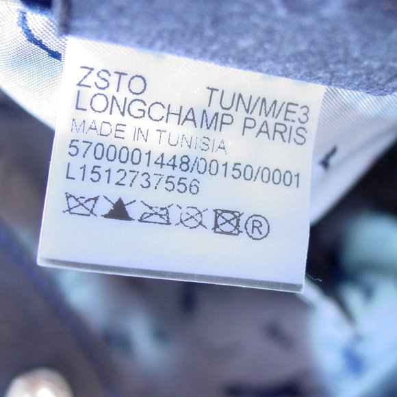 LONGCHAMP Le Pliage Cuir Navy Lambskin Leather Cross Body Bag - $565 - Picture 11 of 14